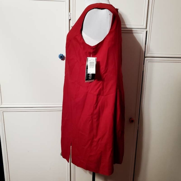 Sag Harbor Red Sleeveless Sheath Dress Plus - Picture 2 of 5